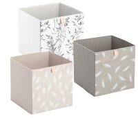 Zeller Feather Aufbewahrungsbox taupe 32,0 x 32,0 x 32,0 cm, 1 St.