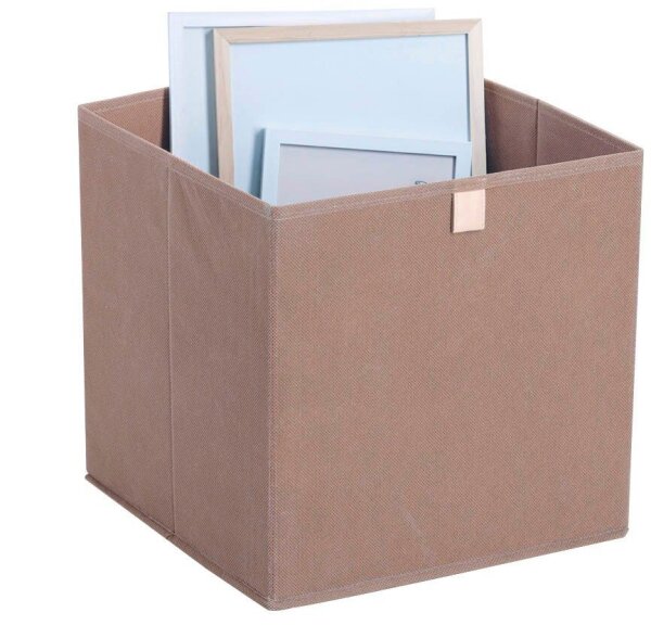 Zeller Aufbewahrungsbox mocca 32,0 x 32,0 x 32,0 cm, 1 St.