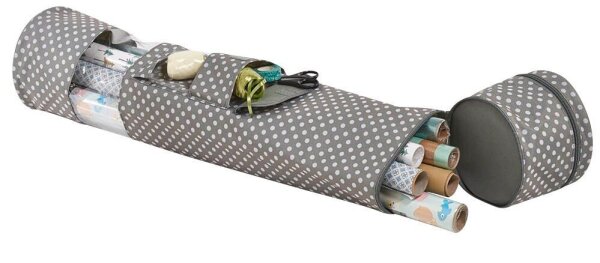 Zeller Geschenkpapier-Organizer grau/weiß 17,0 x 17,0 x 85,0 cm, 1 St.