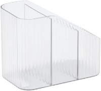 Zeller Schreibtisch-Organizer transparent Kunststoff 3 Fächer 15,0 cm 9,0 cm
