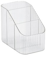 Zeller Schreibtisch-Organizer transparent Kunststoff 3 Fächer 15,0 cm 9,0 cm
