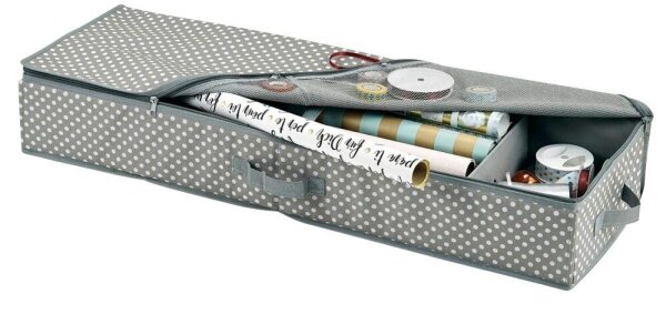 Zeller Geschenkpapier-Organizer grau/weiß 90,0 x 30,0 x 12,0 cm, 1 St.