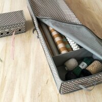 Zeller Geschenkpapier-Organizer grau/weiß 90,0 x 30,0 x 12,0 cm, 1 St.