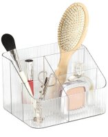Zeller Schreibtisch-Organizer transparent Kunststoff 5 Fächer 14,8 x 18,0 x 12,0 cm