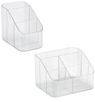 Zeller Schreibtisch-Organizer transparent Kunststoff 5 Fächer 14,8 x 18,0 x 12,0 cm