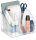 Zeller Schreibtisch-Organizer transparent Kunststoff 5 Fächer 14,8 x 18,0 x 12,0 cm