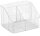 Zeller Schreibtisch-Organizer transparent Kunststoff 5 Fächer 14,8 x 18,0 x 12,0 cm