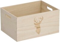 Zeller Hirsch Aufbewahrungsbox natur 35,0 x 25,0 x 18,0...