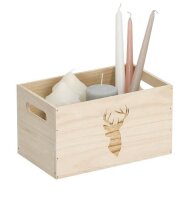 Zeller Hirsch Aufbewahrungsbox natur 25,0 x 15,0 x 14,0...