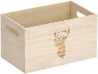 Zeller Hirsch Aufbewahrungsbox natur 25,0 x 15,0 x 14,0...