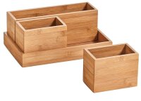 Zeller Schreibtisch-Organizer 4tlg-Set natur Bambus 3...