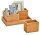 Zeller Schreibtisch-Organizer 4tlg-Set natur Bambus 3 Fächer 28,0 x 17,7 x 11,0 cm