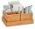 Zeller Schreibtisch-Organizer 4tlg-Set natur Bambus 3 Fächer 28,0 x 17,7 x 11,0 cm