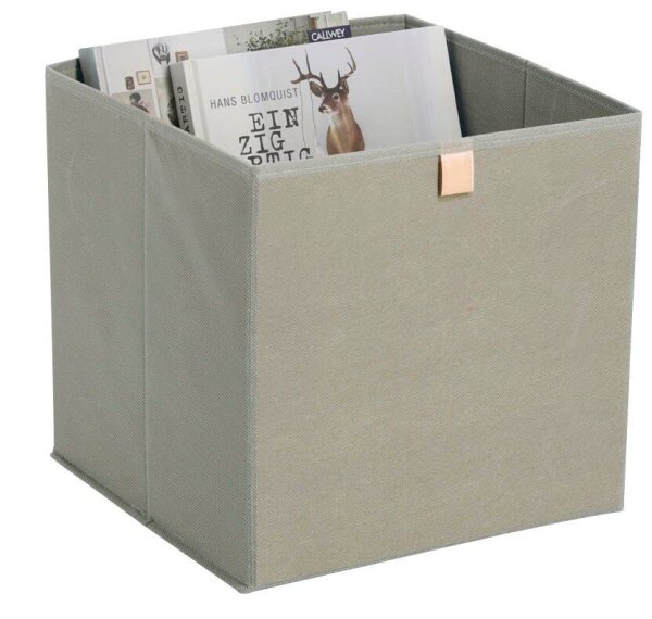 Zeller Aufbewahrungsbox khaki 32,0 x 32,0 x 32,0 cm, 1 St.