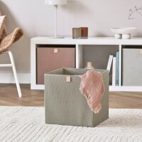 Zeller Aufbewahrungsbox khaki 32,0 x 32,0 x 32,0 cm, 1 St.