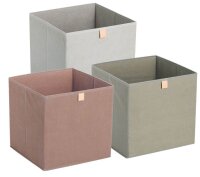Zeller Aufbewahrungsbox khaki 32,0 x 32,0 x 32,0 cm, 1 St.