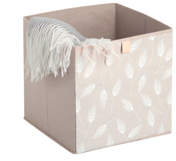 Zeller Pampasgrass Aufbewahrungsbox beige 32,0 x 32,0 x 32,0 cm, 1 St.