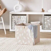 Zeller Pampasgrass Aufbewahrungsbox beige 32,0 x 32,0 x 32,0 cm, 1 St.