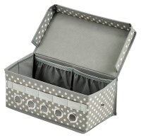 Zeller Geschenkband-Organizer grau/weiß 29,0 x 15,0...