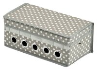 Zeller Geschenkband-Organizer grau/weiß 29,0 x 15,0 x 12,0 cm, 1 St.