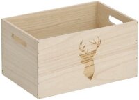 Zeller Hirsch Aufbewahrungsbox natur 30,0 x 20,0 x 16,0...