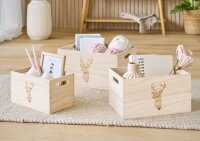 Zeller Hirsch Aufbewahrungsbox natur 30,0 x 20,0 x 16,0 cm, 1 St.