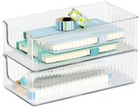 Zeller Schreibtisch-Organizer 3tlg-Set transparent Kunststoff 10,0 x 30,0 x 5,0 cm