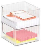 Zeller Schreibtisch-Organizer 3tlg-Set transparent Kunststoff 10,0 x 30,0 x 5,0 cm