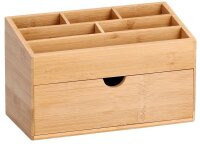 Zeller Schreibtisch-Organizer natur Bambus 6 Fächer 25,4 x 12,5 x 15,0 cm