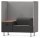 rocada Besprechungsecke Soft Seating schwarz, grau grau Stoff 125,0 x 68,0 x 137,0 cm, 1 St.