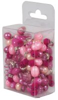 Rayher Perlen-Set Glasperlenmix mit Effektperlen pink
