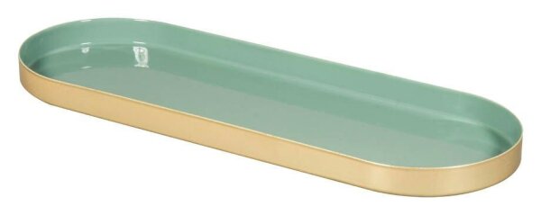 Rayher Dekoartikel eukalyptus/gold Metall-Tablett, 1 St.