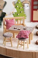 Rayher Dekoartikel natur Wichtel Mini Tisch mit 2...