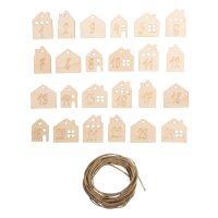 Rayher Adventskalenderzahlen Holz 1- 24 natur