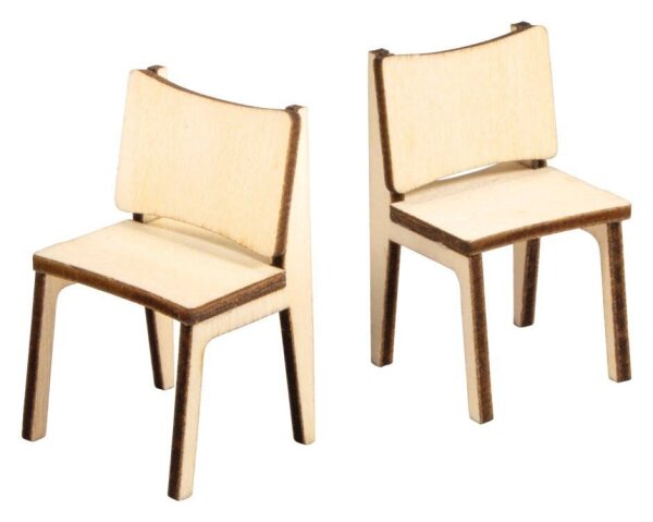 Rayher Dekoartikel Wichtel Mini Stühle beige 2 St.
