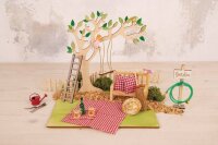 Rayher Dekoartikel natur Wichtel Mini Bank, 1 Set