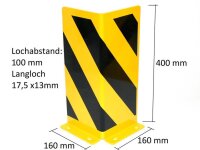 SZ Metall Rammschutz Ecke L-Profil L-Form 16,5 x 40,0 cm,...