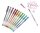 DONAU Glitzer Gelschreiber transparent 1,0 mm, Schreibfarbe: farbsortiert, 12 St.