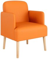 meet powered by PAPERFLOW Besuchersessel Brooks  FTBROSC.23.05 orange Kunstleder, 1 St.