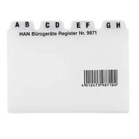 HAN Karteikartenregister A-Z transparent