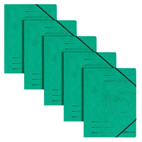 herlitz Eckspanner easy orga DIN A4 grün, 5 St.