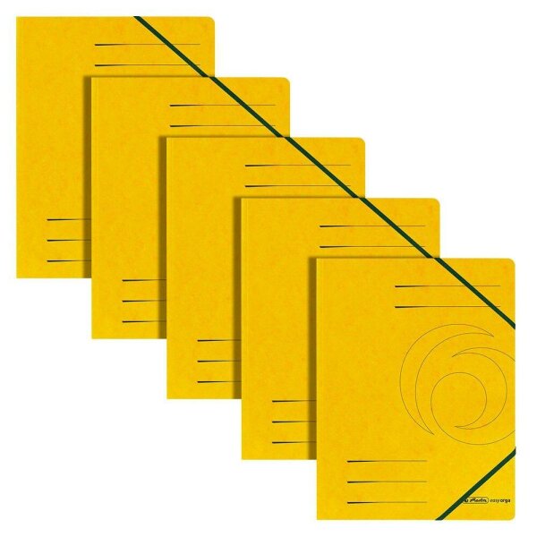 herlitz Eckspanner easy orga DIN A4 gelb, 5 St.