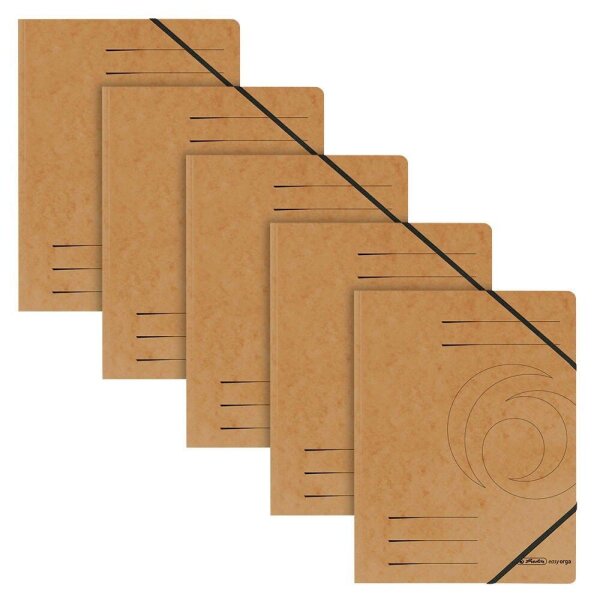herlitz Eckspanner easy orga DIN A4 braun, 5 St.