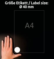 AVERY Zweckform Etiketten L3415-100 weiß 40,0  x 40,0 mm, 100 Blatt