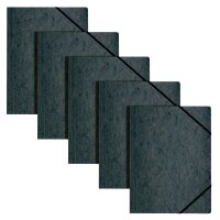 herlitz Eckspanner easy orga DIN A4 schwarz, 5 St.