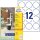 AVERY Zweckform Etiketten L3416-100 weiß 60,0 x 60,0 mm, 100 Blatt