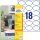 AVERY Zweckform Etiketten L6024REV-25 weiß 63,5 x 42,3 mm, 25 Blatt