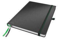 LEITZ Notizbuch Complete DIN A4 kariert, schwarz Hardcover 160 Seiten, 1 St.