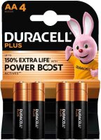 DURACELL Batterien PLUS Alkali-Mangan Mignon AA 1,5 V, 4 St.
