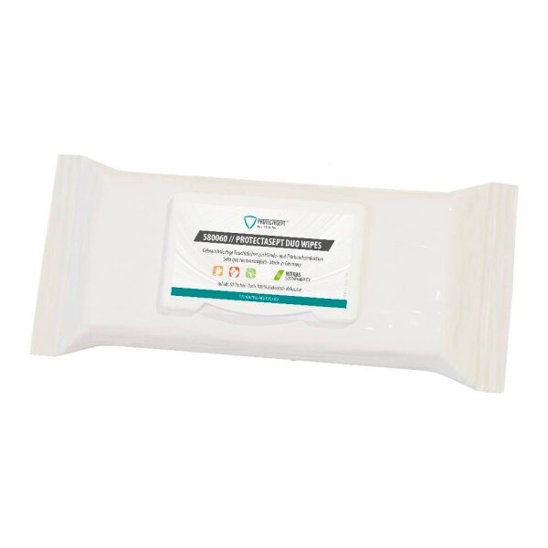 NITRAS MEDICAL Desinfektionstücher PROTECTASEPT Duo Wipes 1-lagig weiß, 48 Tüche  ( 580060 )